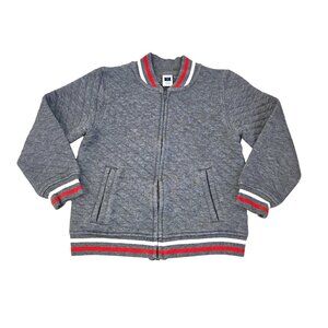 Janie & Jack  Boys 3/4 Quilted Bomber Jacket  Gray